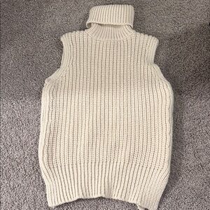 H&M Cream Cowl Neck Sweater Vest